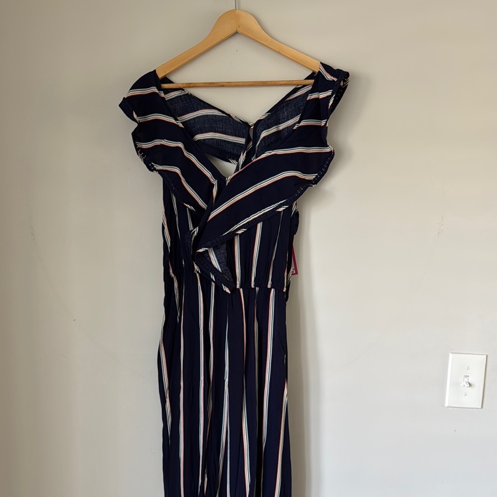 Navy Striped Jumpsuit